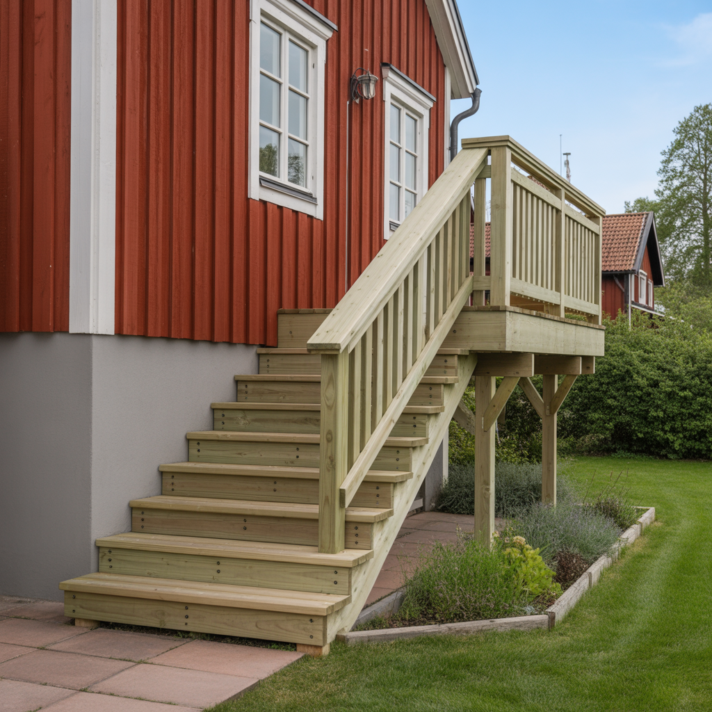 4.Hur bygger du en saker och estetisk trappa till altanen