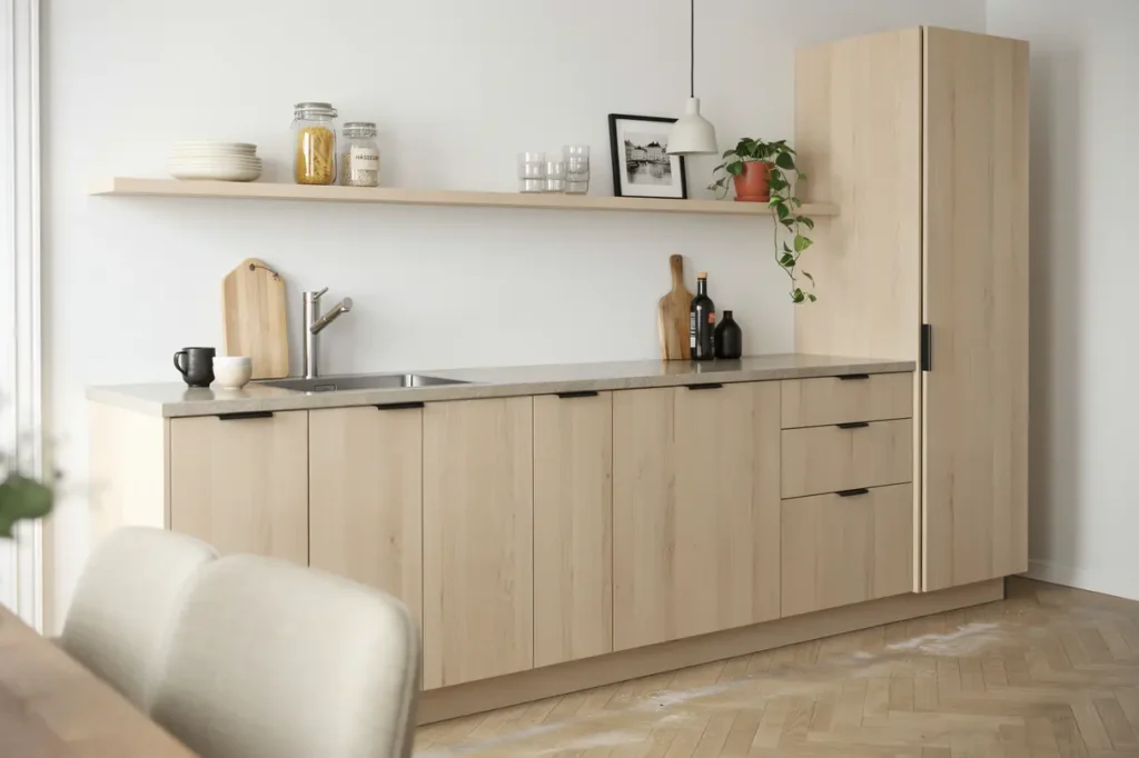k ksrenovering med nya ytskikt och platsbyggd f rvaring i h sselby g rd